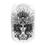 Black And White Calavera Girl Print Mesh Laundry Hamper