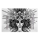 Black And White Calavera Girl Print Placemat