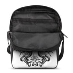 Black And White Calavera Girl Print Rectangular Crossbody Bag