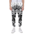 Black And White Calavera Girl Print Joggers