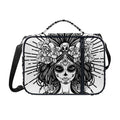 Black And White Calavera Girl Print Shoulder Strap Bible Bag