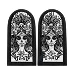 Black And White Calavera Girl Print Skillet Handle Cover