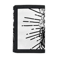 Black And White Calavera Girl Print Trifold Wallet