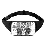 Black And White Calavera Girl Print Waist Bag