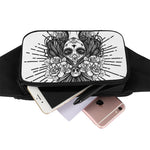 Black And White Calavera Girl Print Waist Bag