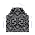 Black And White Calavera Skull Print Adjustable Apron