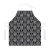 Black And White Calavera Skull Print Adjustable Apron