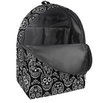 Black And White Calavera Skull Print Backpack