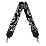 Black And White Calavera Skull Print Bag Strap