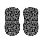 Black And White Calavera Skull Print Bar Stool Covers