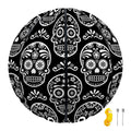 Black And White Calavera Skull Print Basketball