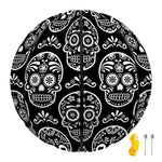 Black And White Calavera Skull Print Basketball