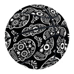 Black And White Calavera Skull Print Basketball
