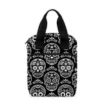 Black And White Calavera Skull Print Bible Tote Bag