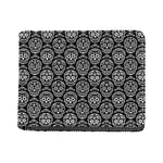 Black And White Calavera Skull Print Bifold Wallet