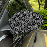 Black And White Calavera Skull Print Car Side Mirror Covers