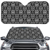 Black And White Calavera Skull Print Car Windshield Sun Shade