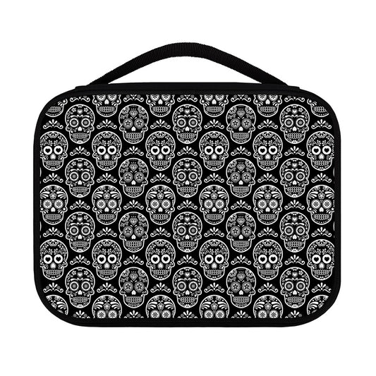 Black And White Calavera Skull Print Classic Bible Case