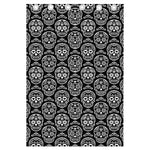 Black And White Calavera Skull Print Curtain