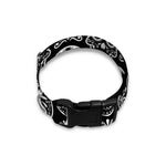 Black And White Calavera Skull Print Dog Collar