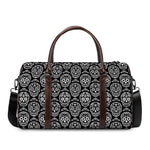 Black And White Calavera Skull Print Duffle Bag
