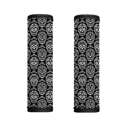 Black And White Calavera Skull Print Handle Covers