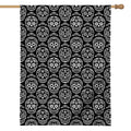 Black And White Calavera Skull Print House Flag