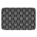 Black And White Calavera Skull Print Indoor Door Mat