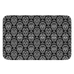 Black And White Calavera Skull Print Indoor Door Mat