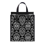 Black And White Calavera Skull Print Insulated Lunch Tote