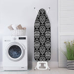 Black And White Calavera Skull Print Ironing Board Cover