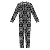 Black And White Calavera Skull Print Jumpsuit