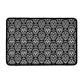 Black And White Calavera Skull Print Kitchen Mat