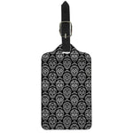 Black And White Calavera Skull Print Luggage Tag