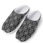 Black And White Calavera Skull Print Mesh Casual Shoes