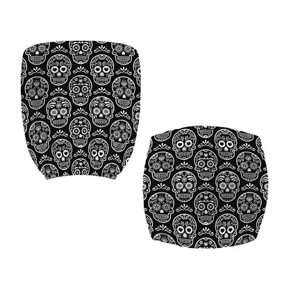 Black And White Calavera Skull Print Office Chair Cover