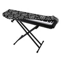 Black And White Calavera Skull Print Piano Keyboard Cover