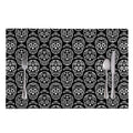 Black And White Calavera Skull Print Placemat