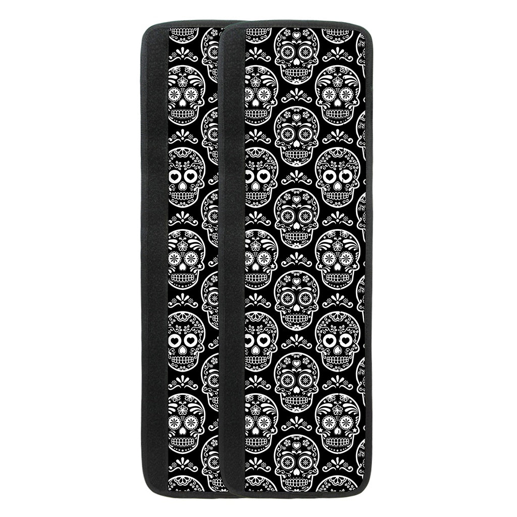 Black And White Calavera Skull Print Refrigerator Handle Covers