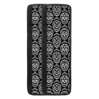 Black And White Calavera Skull Print Refrigerator Handle Covers