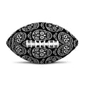 Black And White Calavera Skull Print Rugby Ball