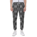 Black And White Calavera Skull Print Joggers