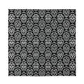 Black And White Calavera Skull Print Silk Bandana