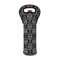 Black And White Calavera Skull Print Single Neoprene Wine Tote