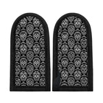 Black And White Calavera Skull Print Skillet Handle Cover
