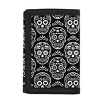 Black And White Calavera Skull Print Trifold Wallet