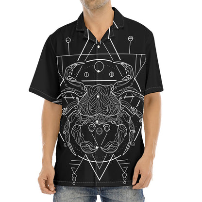 Black And White Cancer Sign Print Aloha Shirt