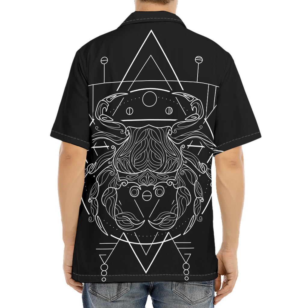 Black And White Cancer Sign Print Aloha Shirt