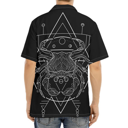 Black And White Cancer Sign Print Aloha Shirt