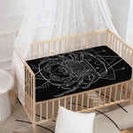 Black And White Cancer Sign Print Baby Crib Sheet
